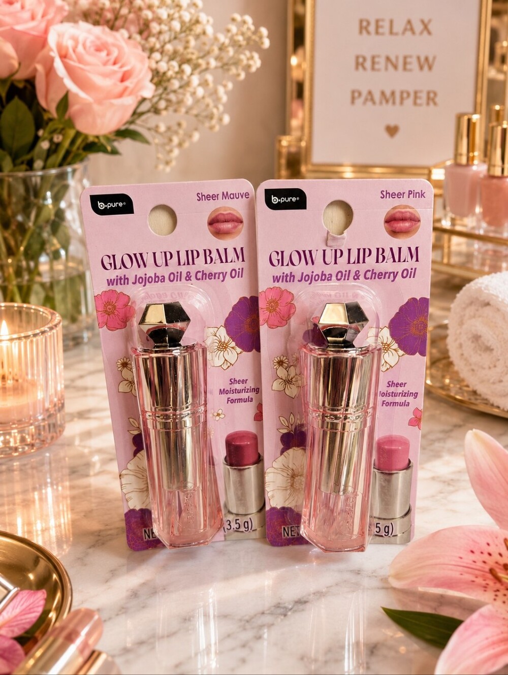 VIRAL GLOW UP SHEER LIP BALM COLLECTION DUO BY B. PURE